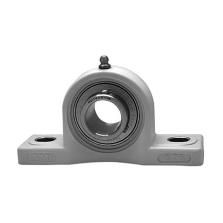 Ami Bearings SINGLE ROW BALL BEARING - 1-1/4 IN. STAINLESS SET SCREW WHITE PILLOW BLOCK MUCPPL206-20W